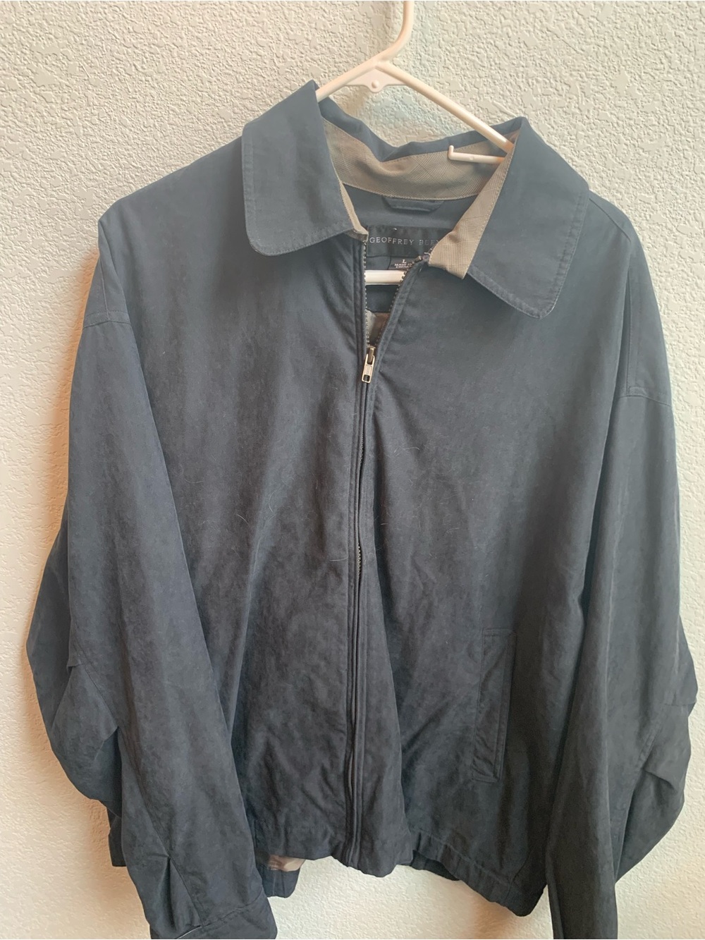 Geoffrey Beene Men's Dark Navy Lightweight Zip Jacket